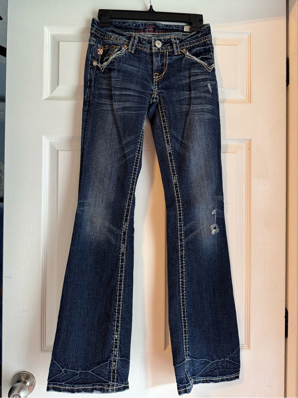 MEK Denim Low-Rise Bootcut Jeans